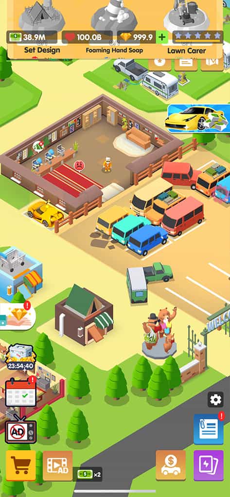 Camping Tycoon Idle hack kim cương