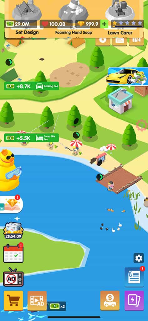 Camping Tycoon Idle hack tiền