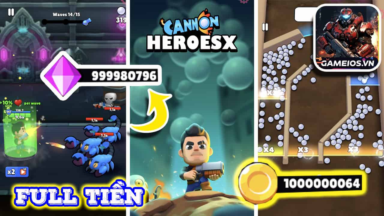 Tải hack Cannon Heroes X