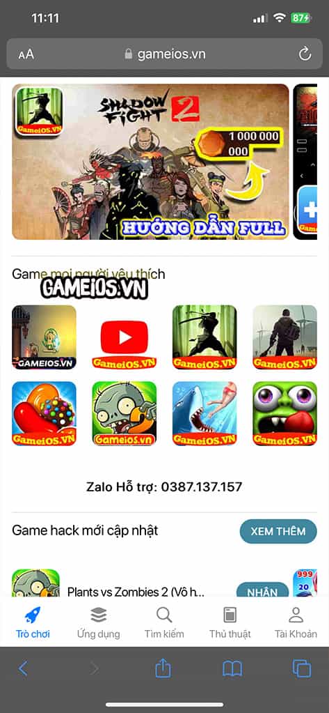 tải game hack ios
