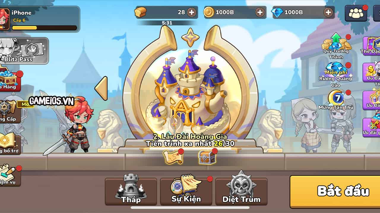 Hero Blitz RPG Roguelike vô hạn vàng
