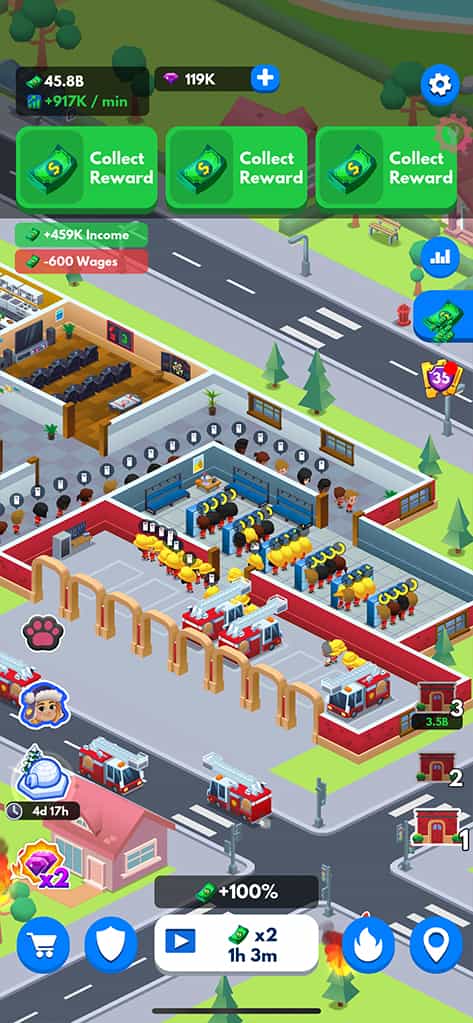 Idle Firefighter Tycoon full kim cương