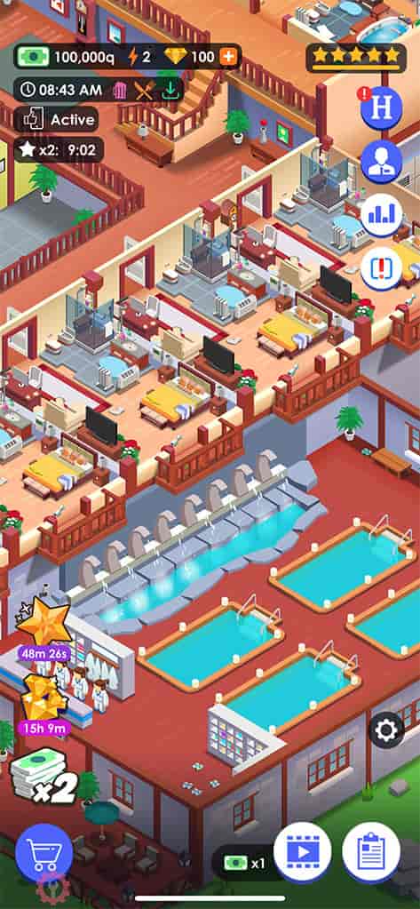 Idle Hotel Empire Tycoon mod tiền