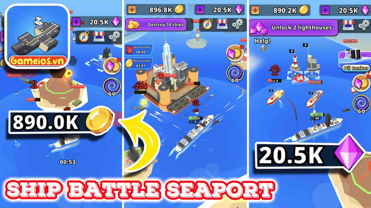 Hack Ship Battle Seaport Tycoon iOS