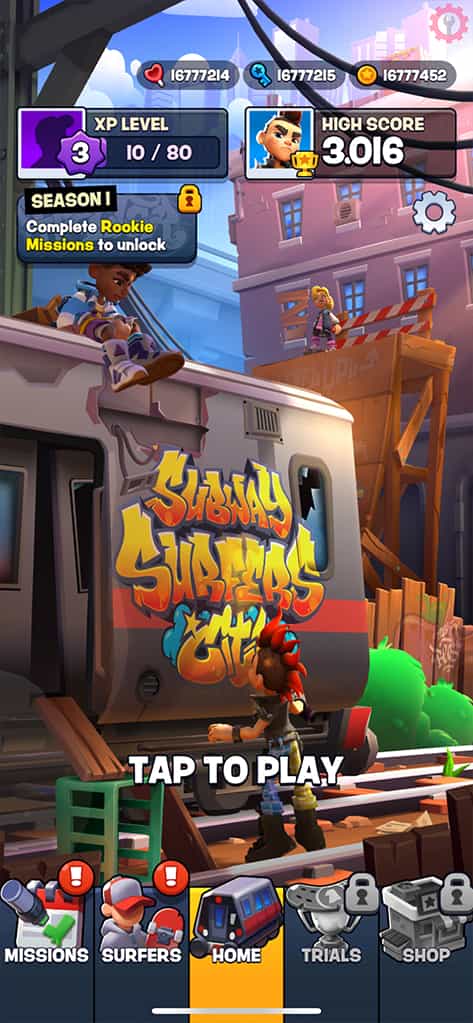 Subway Surfers City hack vàng