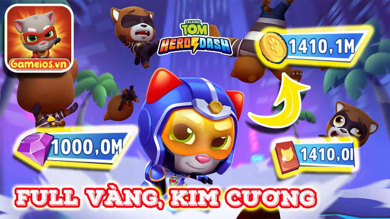 tải hack Talking Tom Hero Dash ios