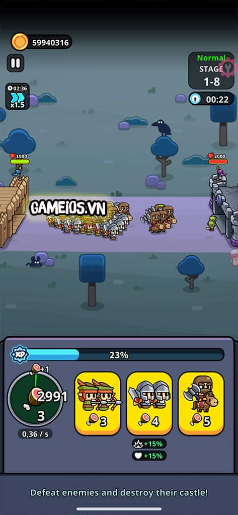 tải mod Tiny Warriors Rush