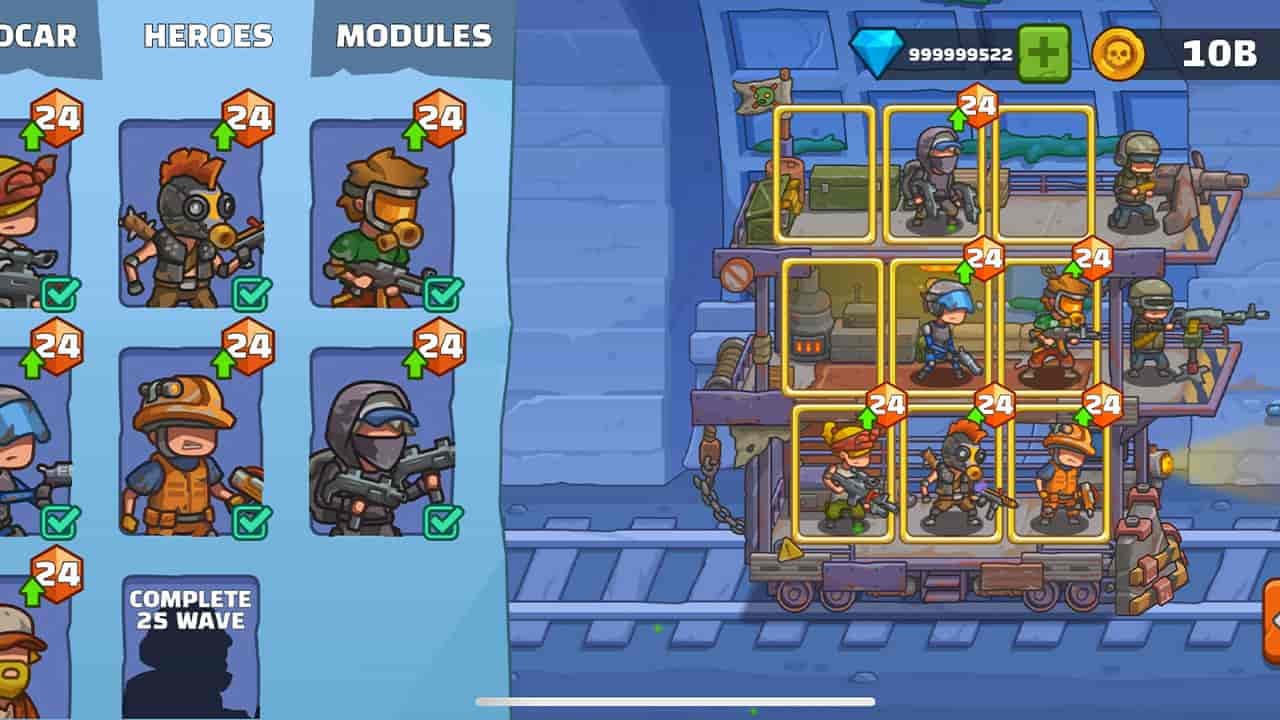 Tower Train Zombie Defense 2D