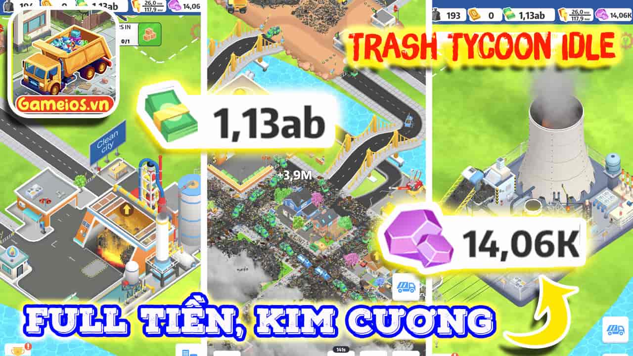 tải hack Trash Tycoon Idle Empire ios